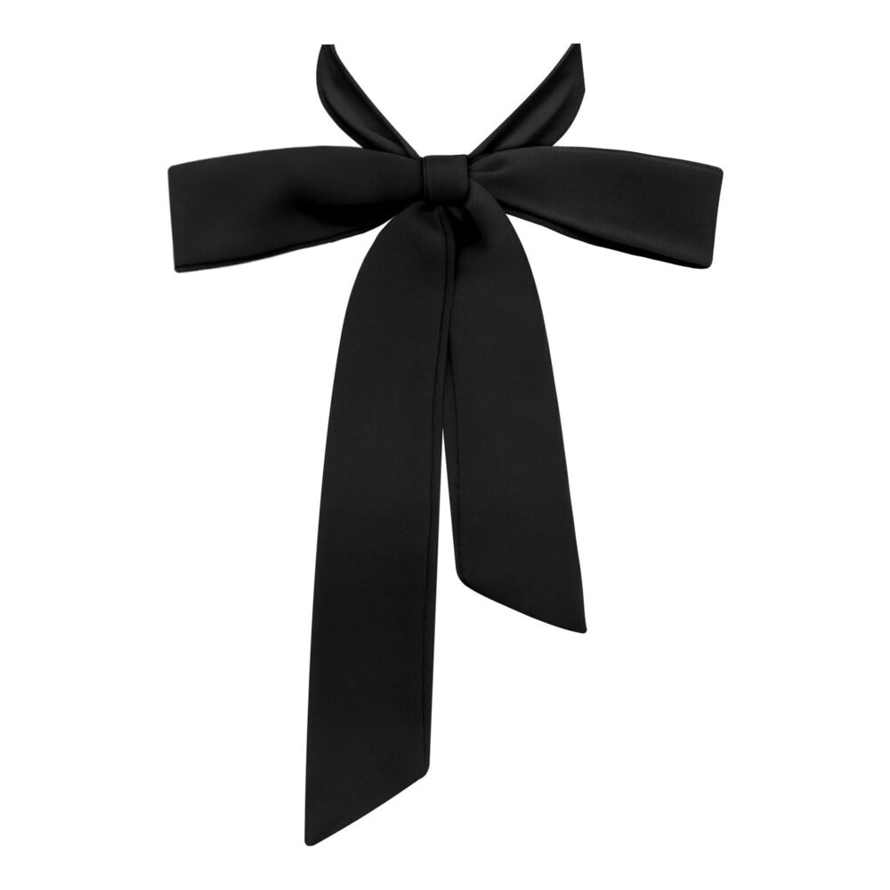 4561 Bow Tie, Ribbon Bow Tie Girls Solid Color Self Ties for School Uniform